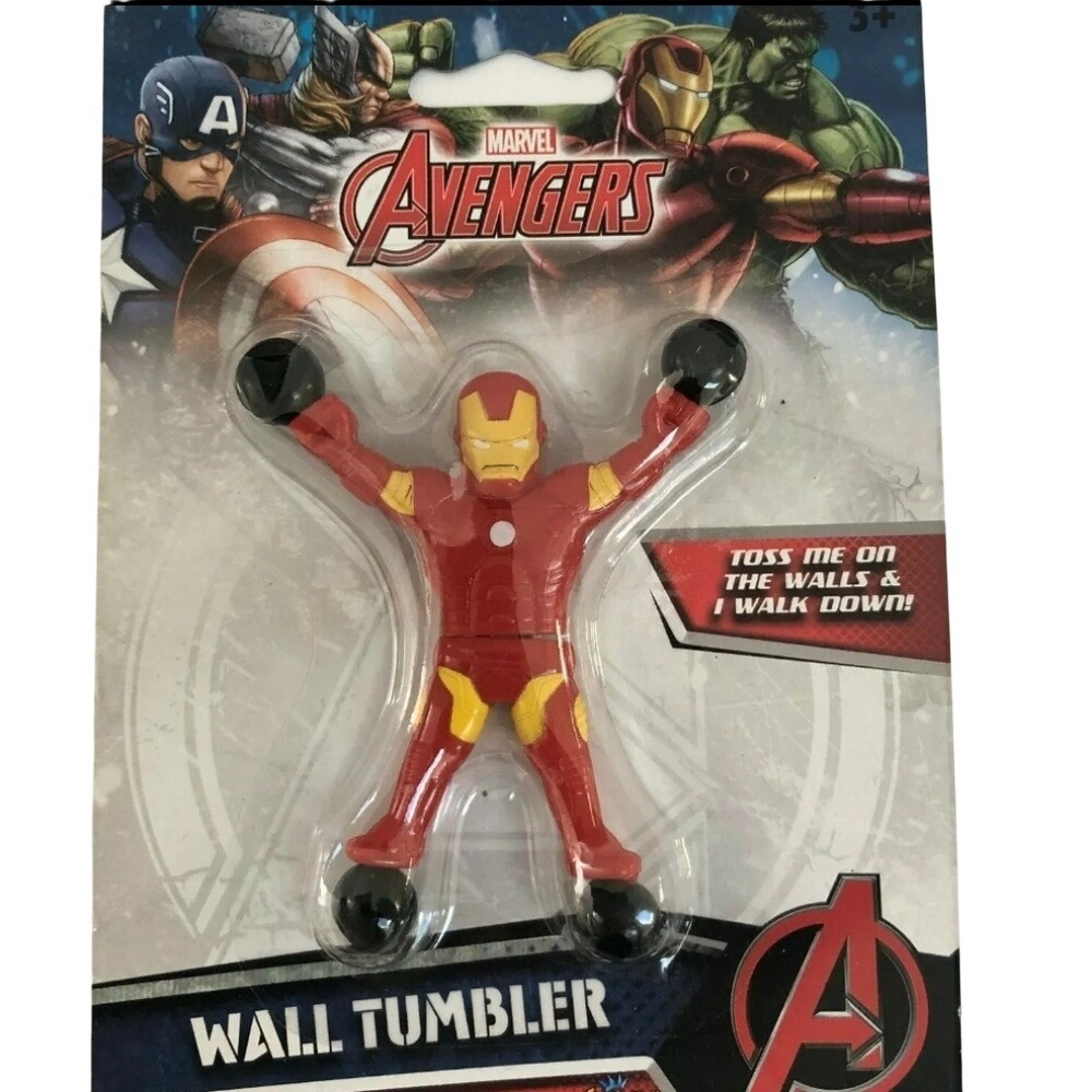 Marvel Avengers Iron‎ Man Wall Tumbler Sticky Climbing Toy Red NEW